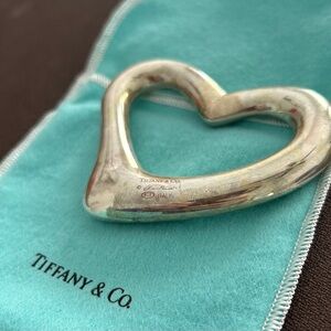 Tiffany & Co. Sterling Silver Elsa Peretti Open Heart Keepsake Rattle